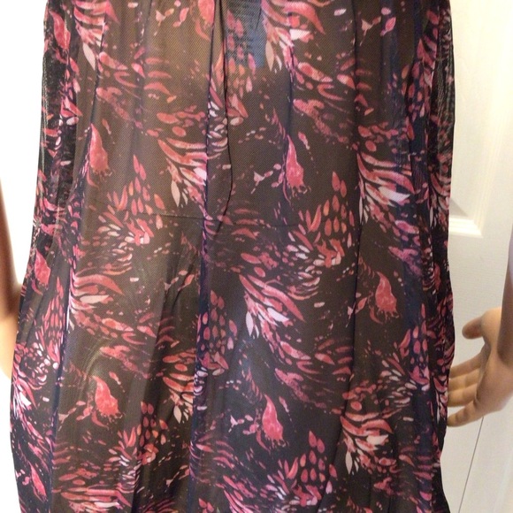 Spree Intimates 2Pc Pink Abstract Triangle Cup Sequin Babydoll Set Size Large - Picture 7 of 7